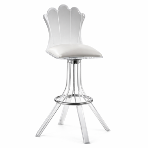 Luxury Scallop acrylic bar stool by Gusto Design Furniture