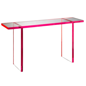 Luxury Acrylic Console Table in Miami by Gusto Design Furniture